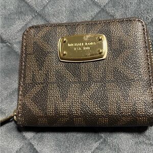 Michael Kors Gold and Brown Wallet